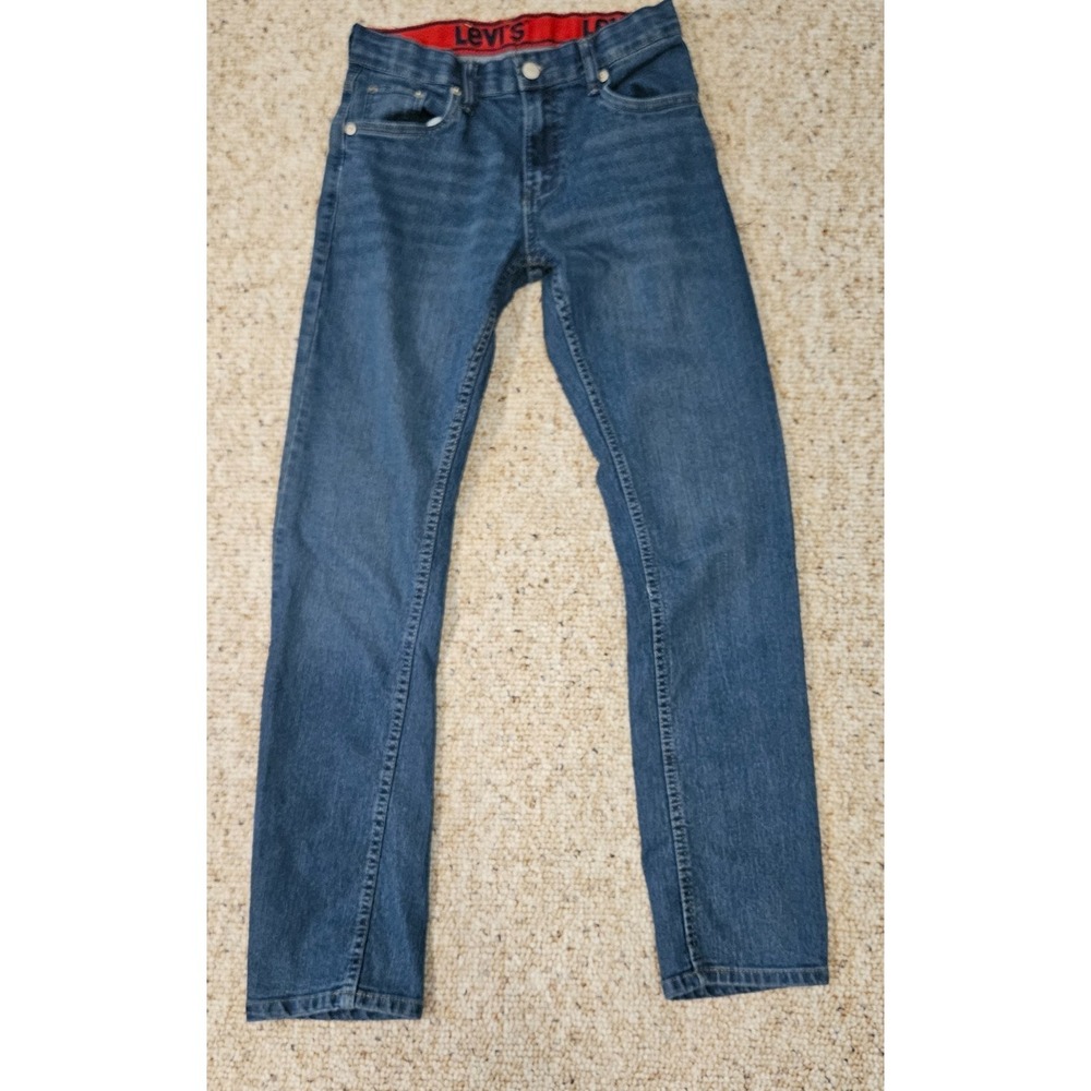 Levis 511 Slim Fit Boys Jeans Size 16 Reg W28 L30 Blue Denim Medium Wash